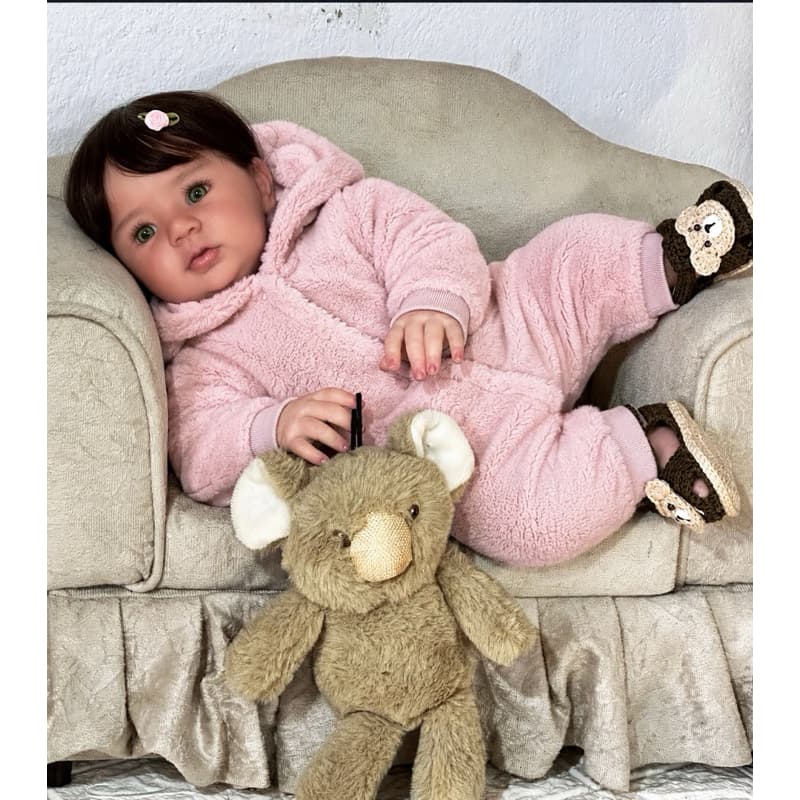 Bebê Reborn Abigail menina Feito a mão |olhos verdes