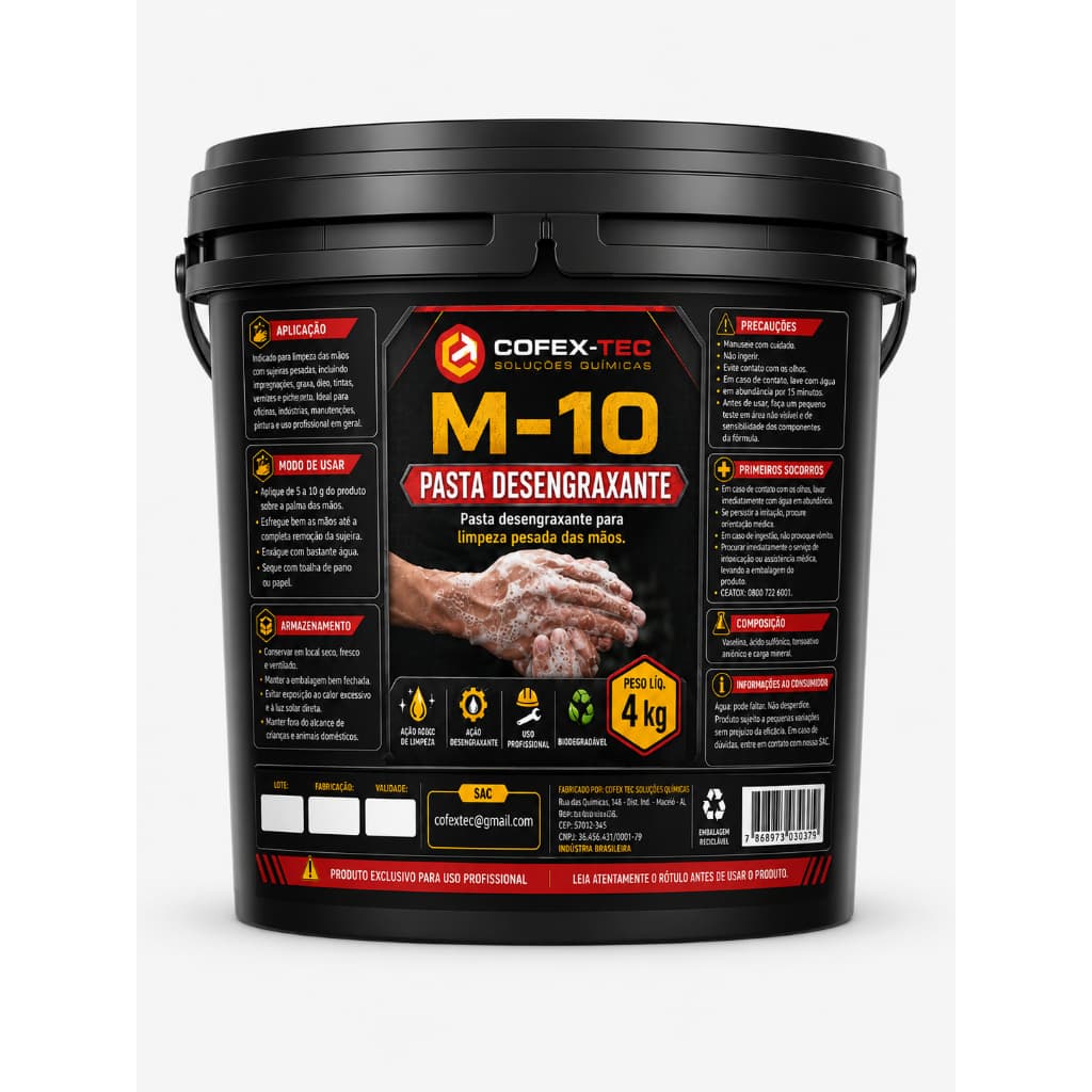 M-10 PASTA DESENGRAXANTE PARA MÃOS 4KG