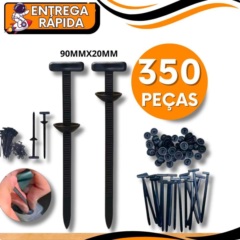 Abraçadeira Nylon Enforca Gato Fivela Plástica Universal Travamento Automático Carro