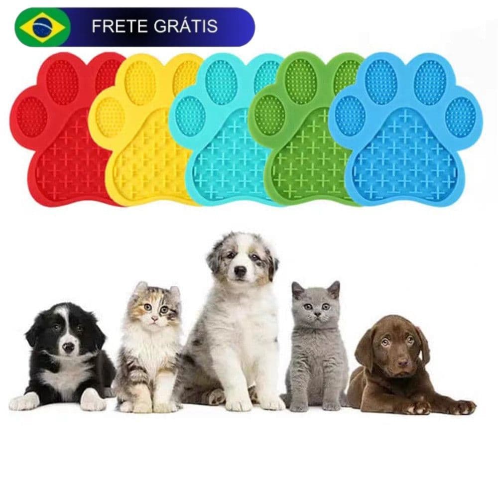 Tapete De Lamber Para Cães Cachorro Para Gato Labirinto Para Petiscos Ração Com Ventosa De Fixação