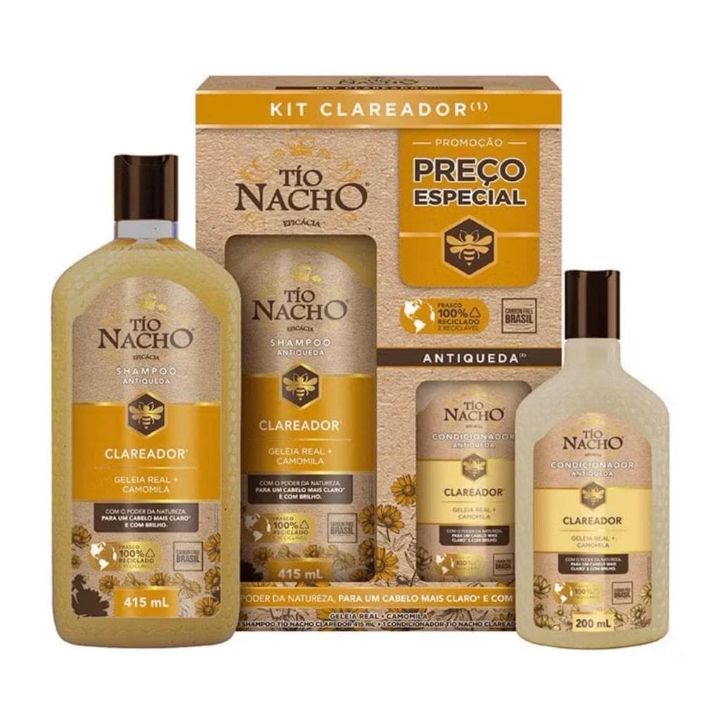 kit tio nacho clareador (Clareia e Hidrata Naturalmente) shampoo e condicionar
