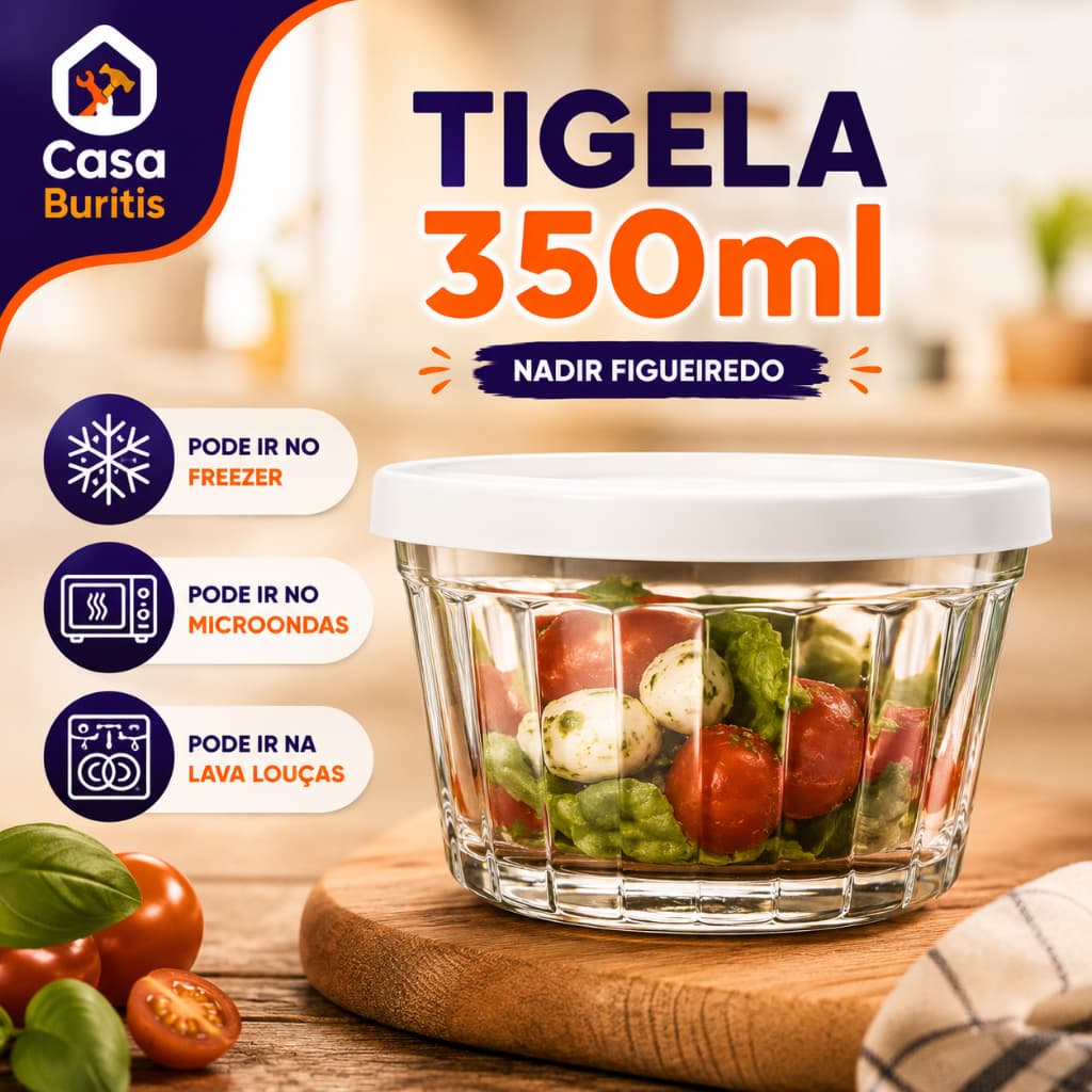 Tigelas De Vidro Com Tampa 150Ml Pote De Vidro Com Tampa 150ML TIgelinha Americana kits Diversos