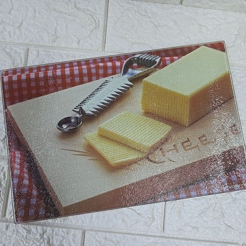 Tabua de vidro-Cheese-Pequeno defeito