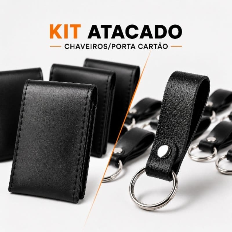 30/50/100 Porta Cartão Slim ou Chaveiro Kit Atacado Revenda Brindes para Personalização