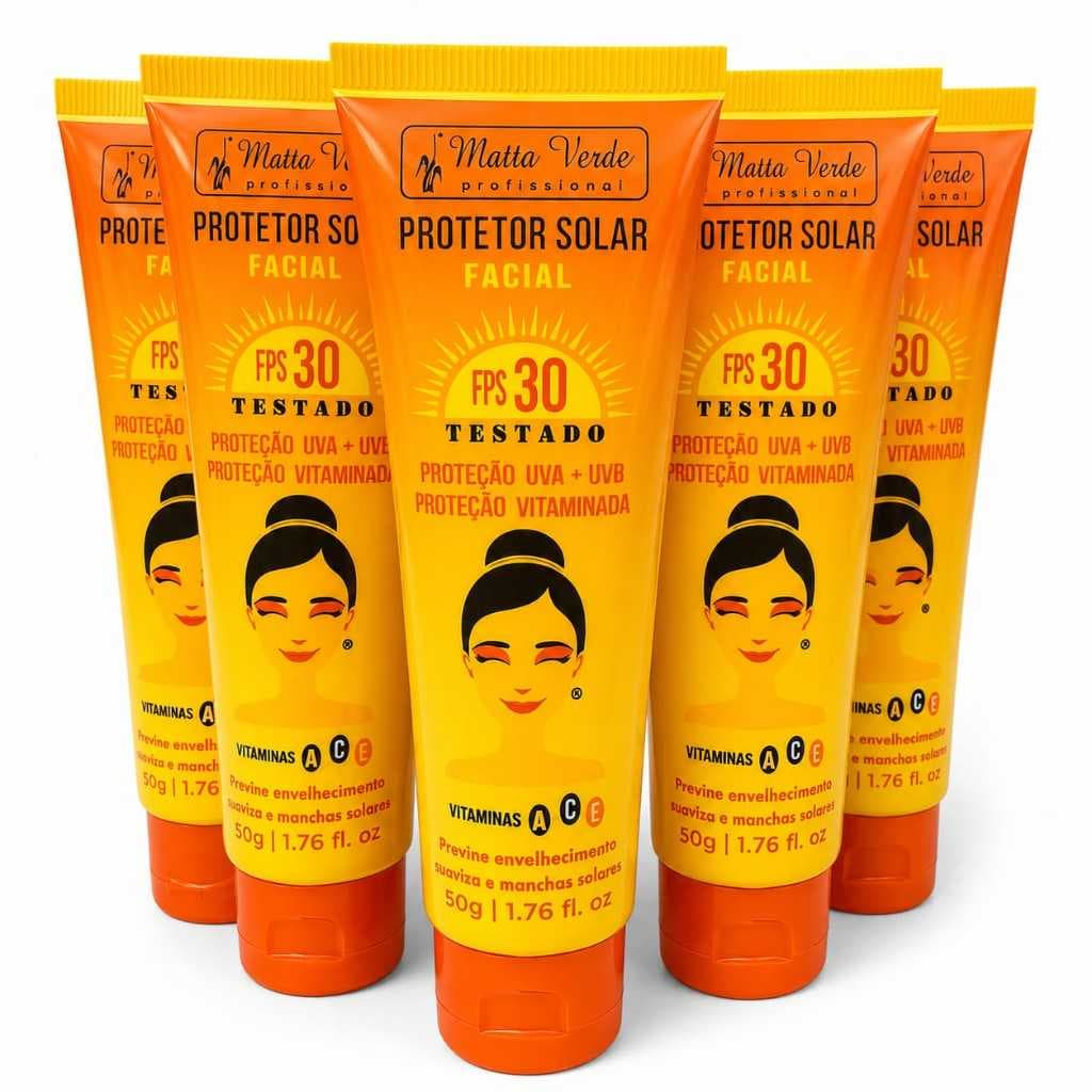 Kit 06 Unidades Protetor Solar FPS 30 Proteção Vitaminada Revenda
