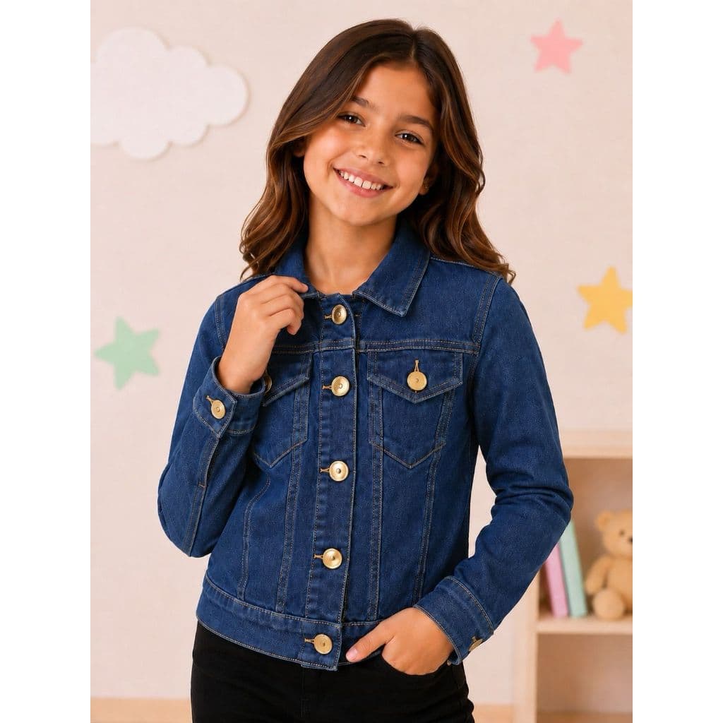 Jaqueta Femenina Jeans  Escuro com Lycra Moda Juvenil