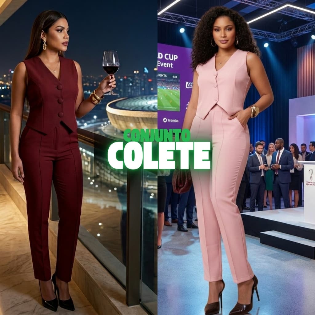 CONJUNTO ALFAIATARIA Colete e Calça Cinza Feminino Social - A força da mulher, refletida em cada peça.