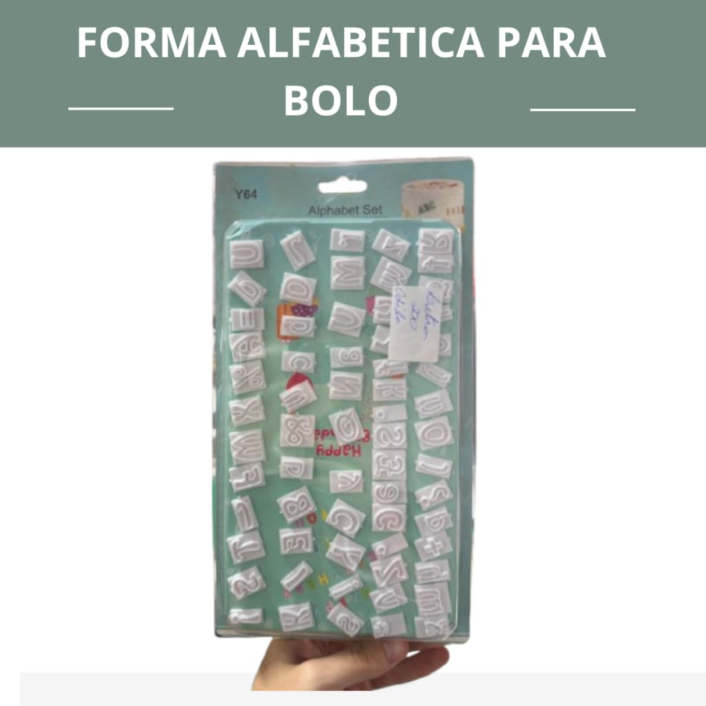 Forma Alfabética para bolo fácil de usar