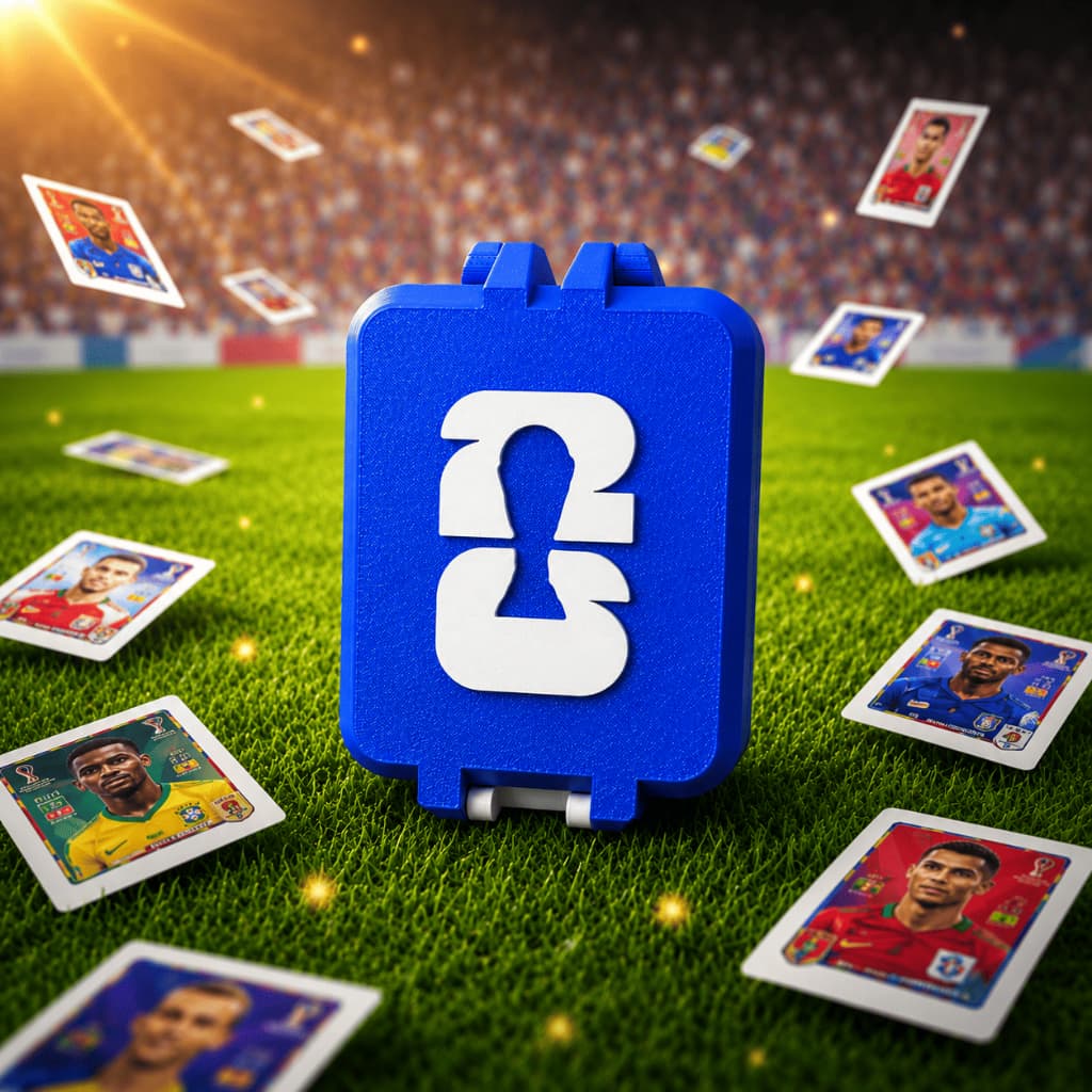 Porta Figurinhas Copa do Mundo com Logo em Alto Relevo