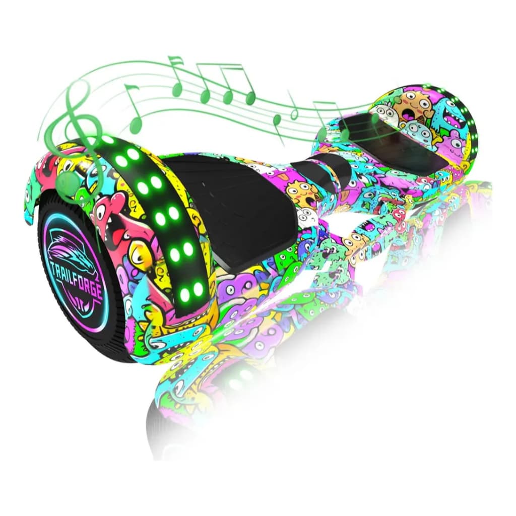 Trailforge hoverboard infantil 500W 6.5“ 18km Led Bluetooth Bateria De Grande Capacidade