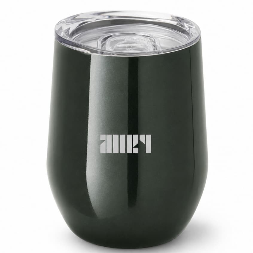 Copo Cuia Térmico Alley Em Aço Inox 400ml Com Tampa Acrílica