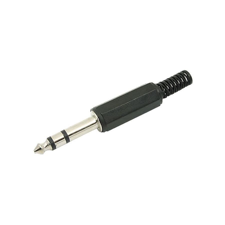 Plug P10 Stereo Plastico Preto MXT 64.1.300