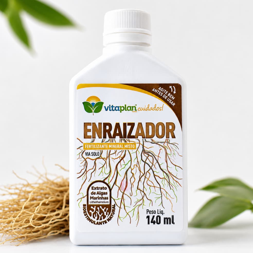 Enraizador Para Plantas VitaPlan 140ml Fertilizante Raízes Mudas Estaquia