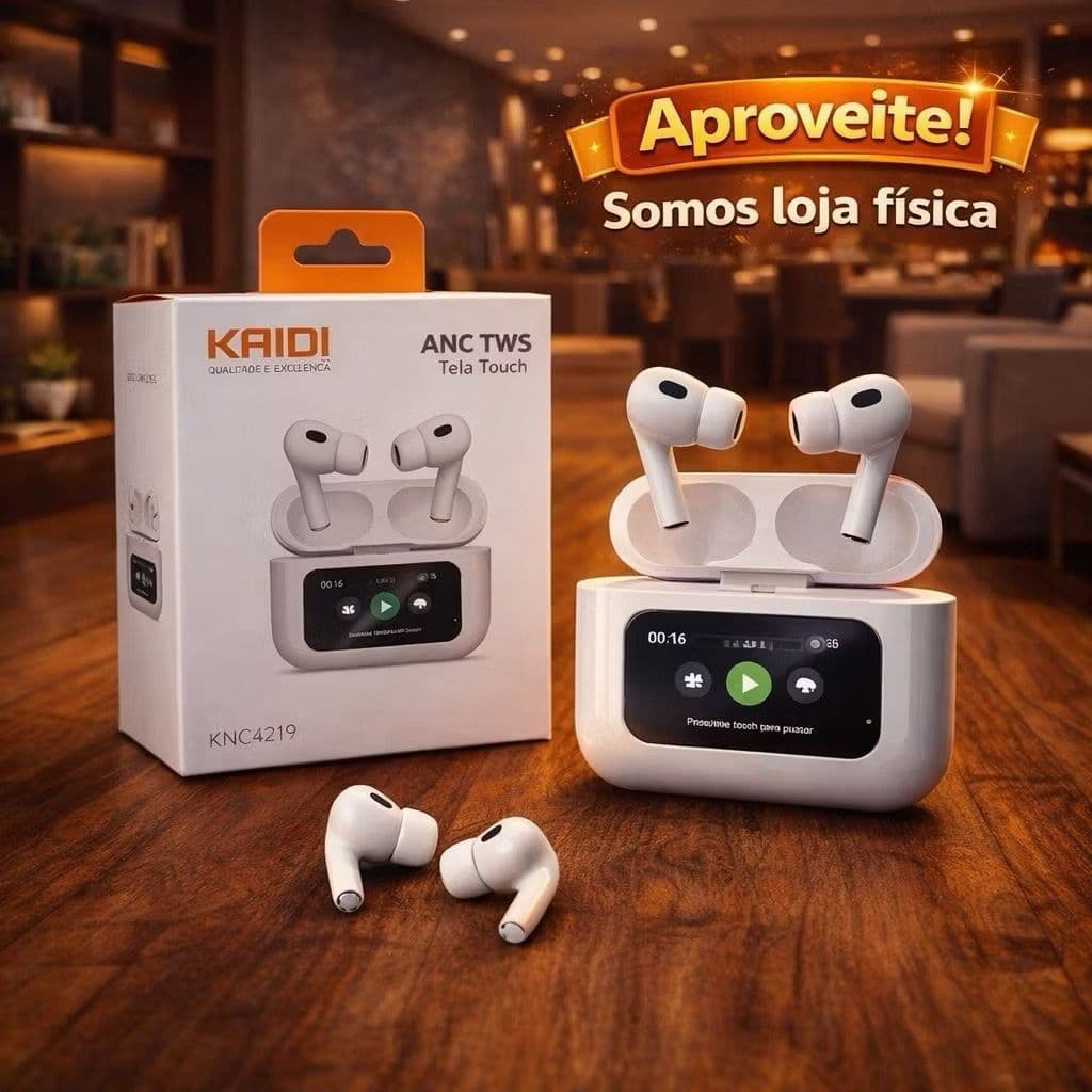 Kit 10 fones tela touch sem fio Blutooth ANC cancelamento de ruído