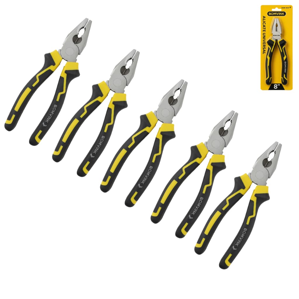 Kit 5 Alicate Universal 8 Polegadas Profissional Bomvink Bom-1603