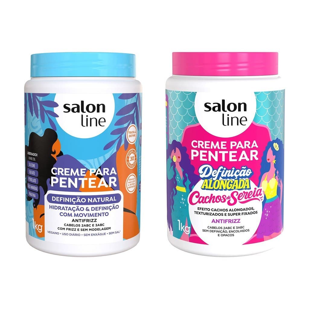 Kit 2 Cremes para Pentear Definição Natural e Cachos de Sereia
