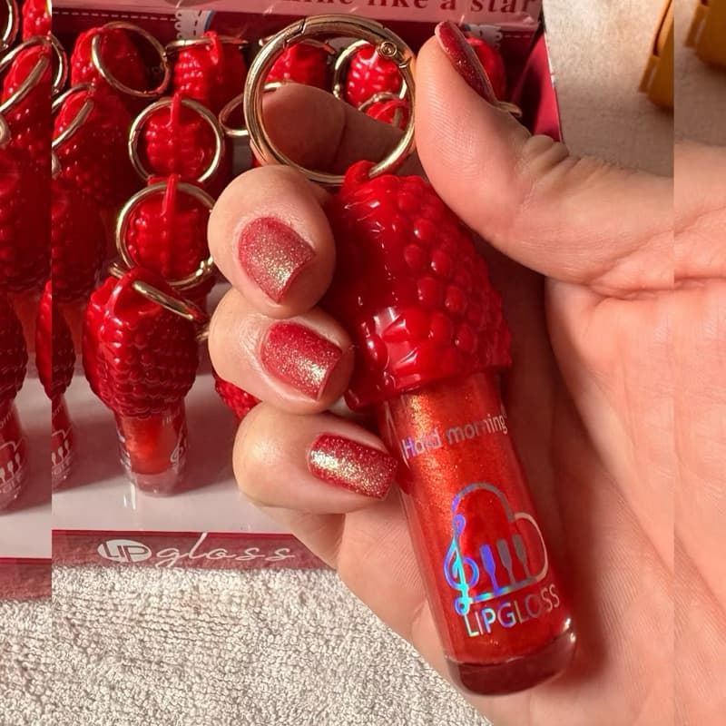 Lip Gloss Morango Hold Morning – Brilho Espelhado e Hidratação Intensa 🍓✨