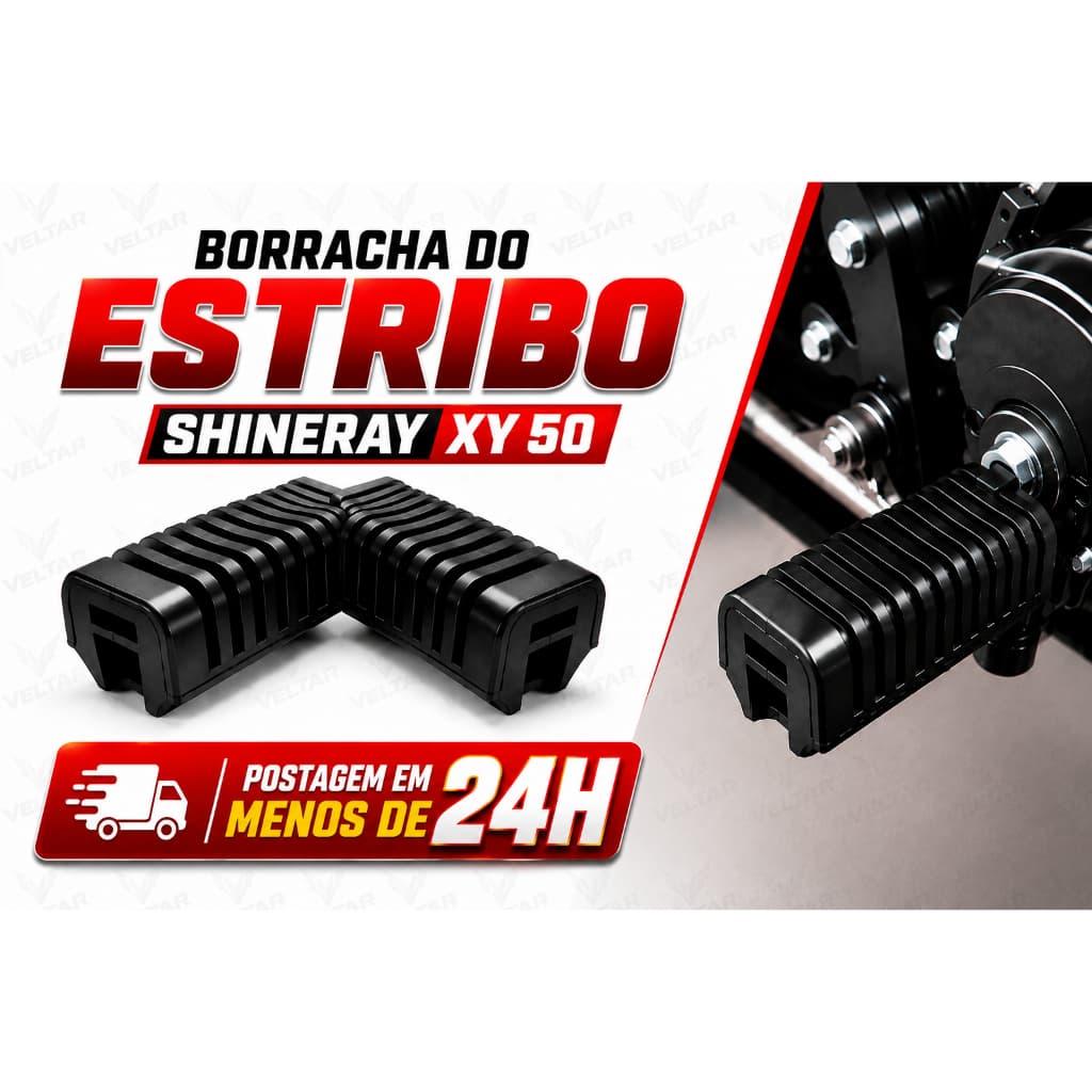 Borrachas do estribo para Shineray xy 50 cc pedaleiras dianteiras pedal dianteiro - Par
