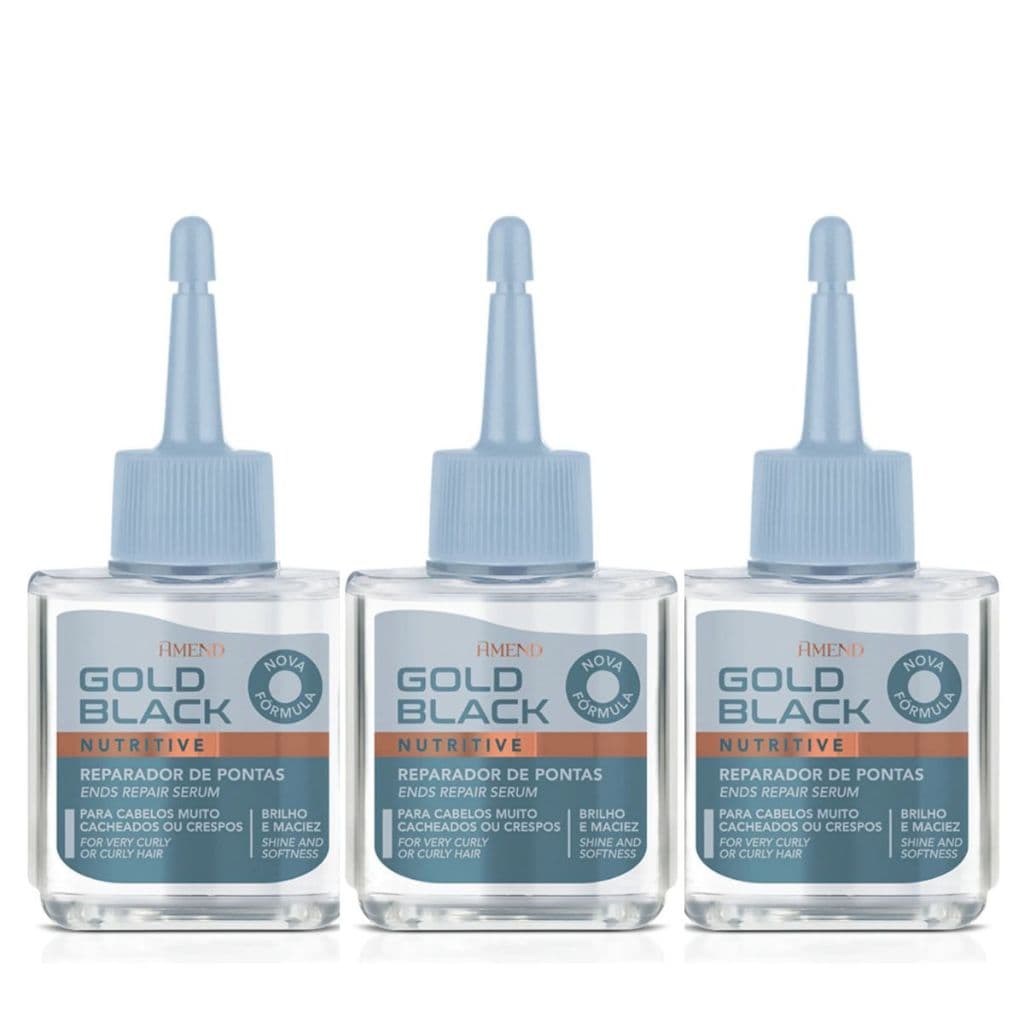 AMEND GOLD BLACK 3 OLEOS REPARADOR DE PONTAS 30ML