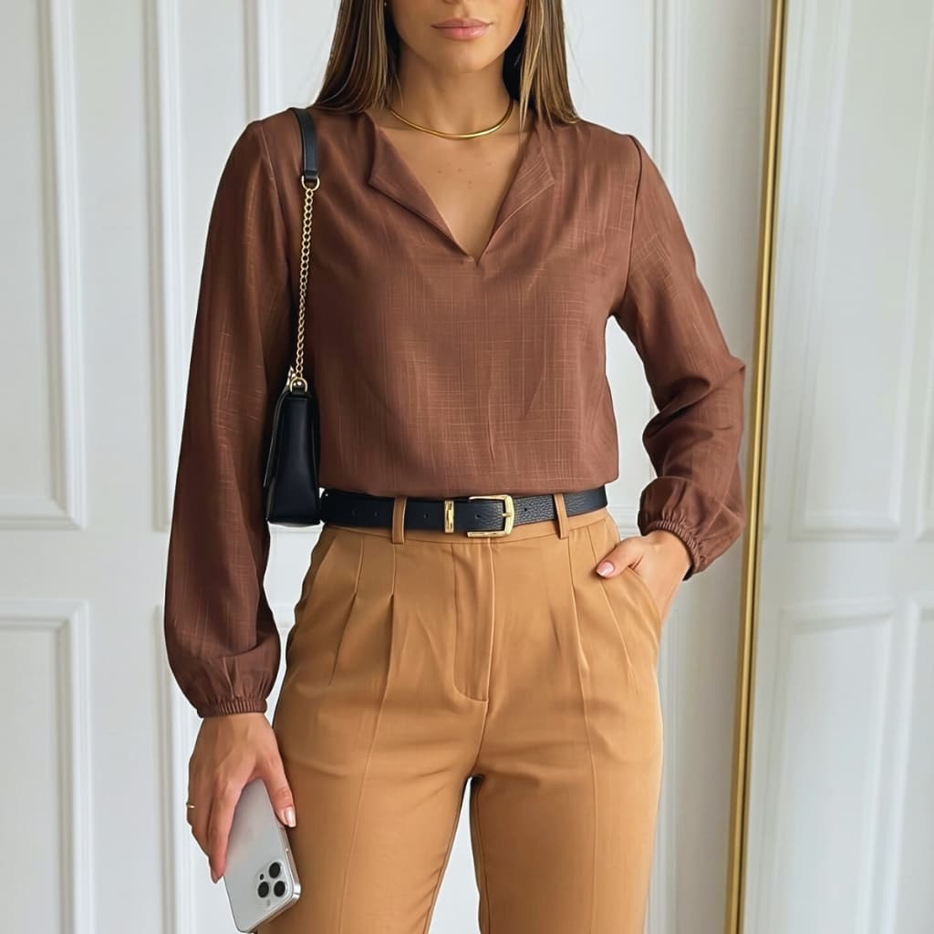 Blusa Manga Longa Com Elástico