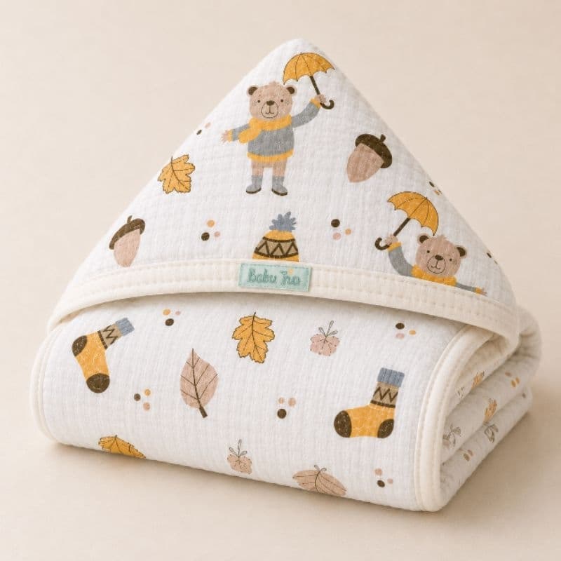 Toalha de Banho para Bebê Soft Dupla Camada Fralda com Capuz Macia