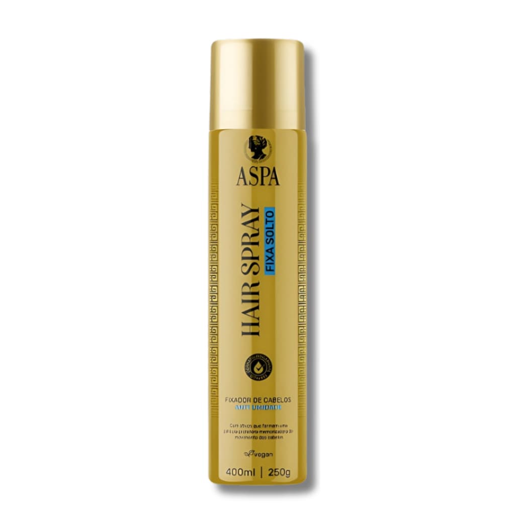 Aspa Hair Spray Fixa Solto 400ml Anti Umidade Pelicula Protetora Fixador Cabelos