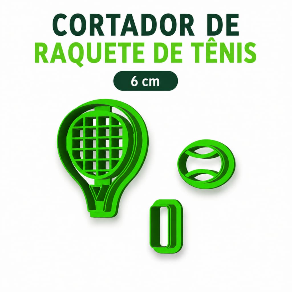 CORTADOR RAQUETE DE TÊNIS - 6,5 CM