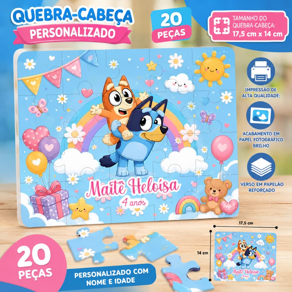 Quebra Cabeça Lembrancinha Personalizada  Todos os temas kit com 10 ou 20
