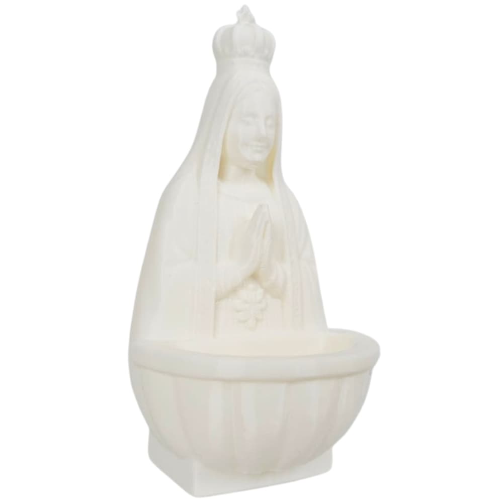 Imagem Nossa Senhora com Porta Água Benta 10cm Porta PLA Biodegradável Lembrancinha Casamento Batismo Aniversário