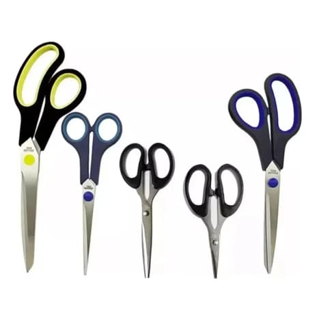 Kit 5 Tesoura Lamina De Aço Inoxidável Resistente Universal