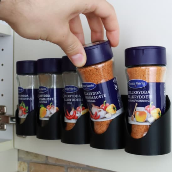 Organizador de Temperos para Armário | Porta Condimentos Autoadesivo de Cozinha