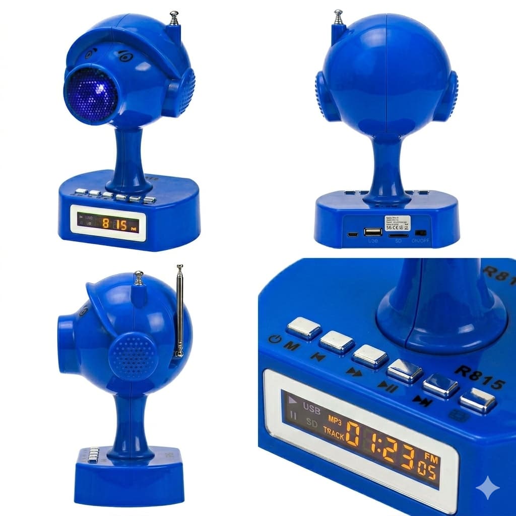 Rádio portátil com mini alto-falante HY-T18 TF/USB/FM verde