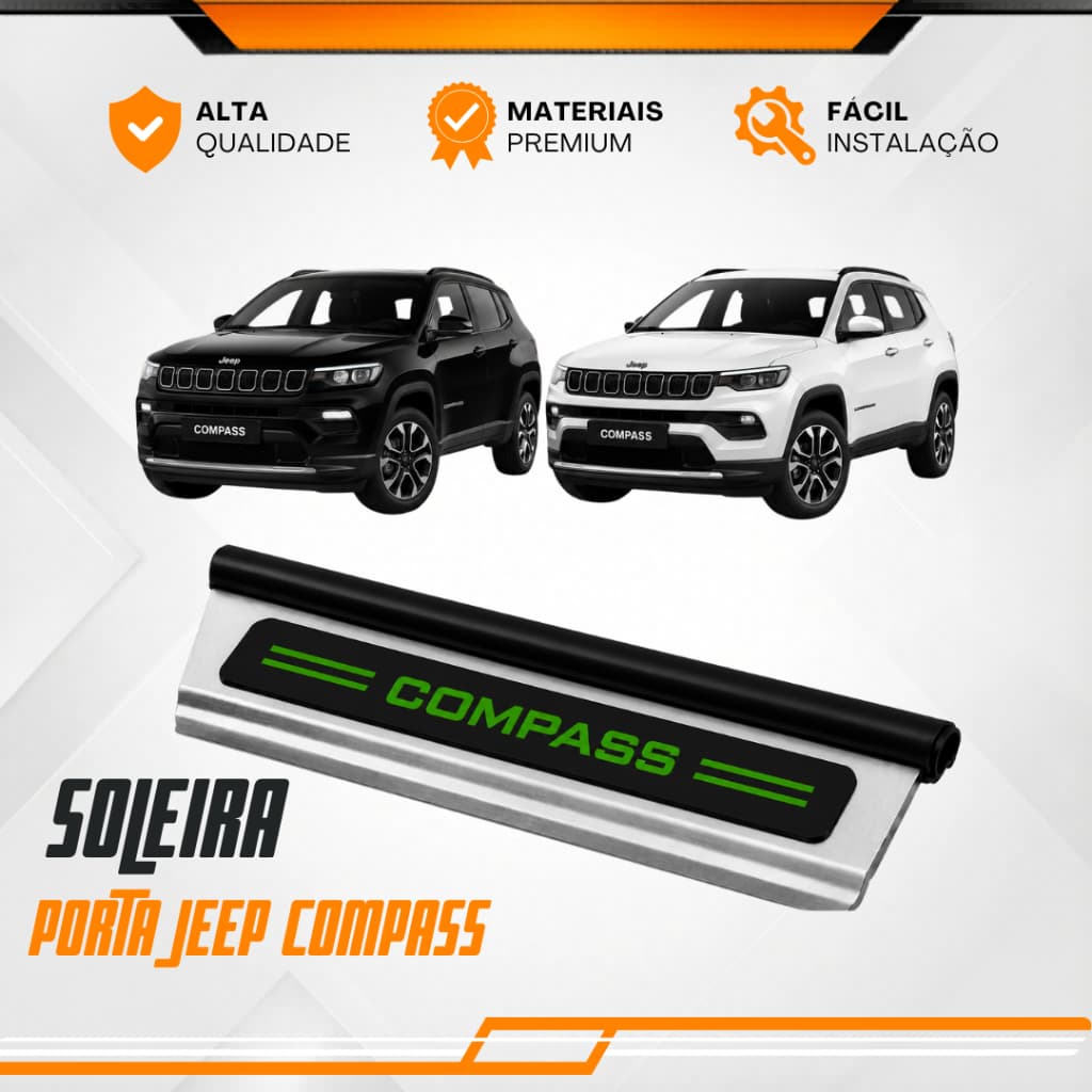 Soleira De Porta Jeep Compass Modelo Universal Carro personalizado