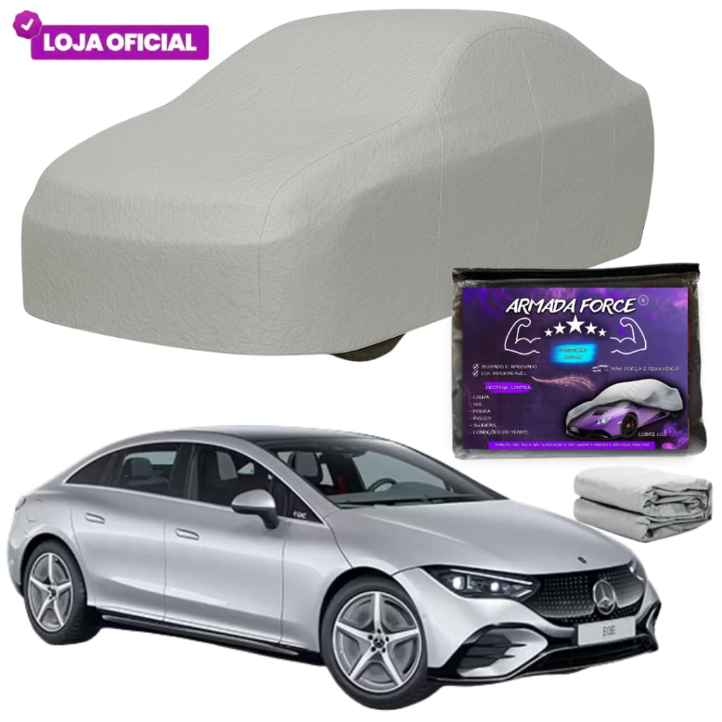 Capa Cobrir Mercedes EQE ARMADA FORCE Sem Forro Impermeável 100% Protege  Sol Chuva Poeira Anti-UV