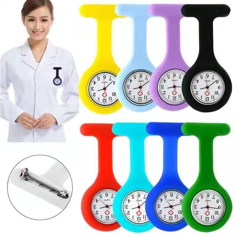 Relógio de Lapela Bolso Para Fixar No Jaleco Enfermagem Médico com Broche