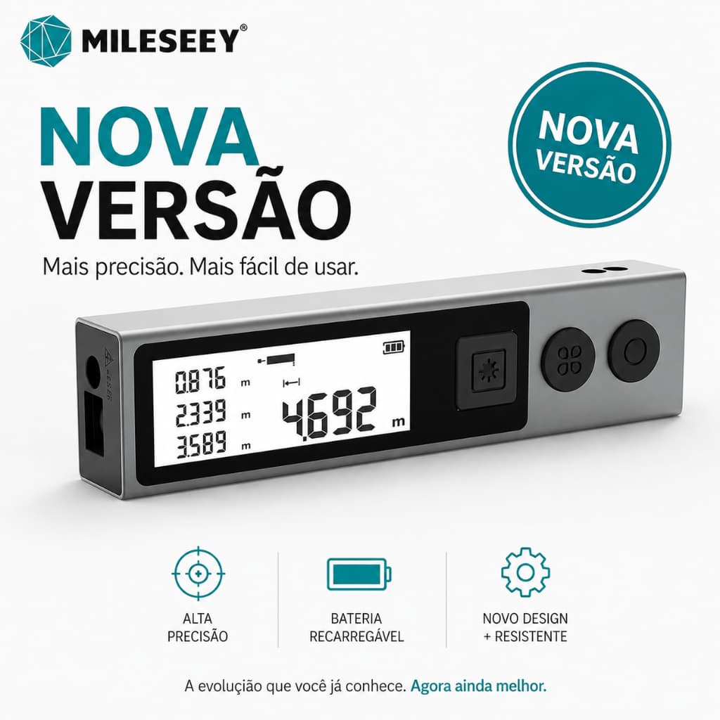 Trena Laser Mileseey Recarregavel Medidor