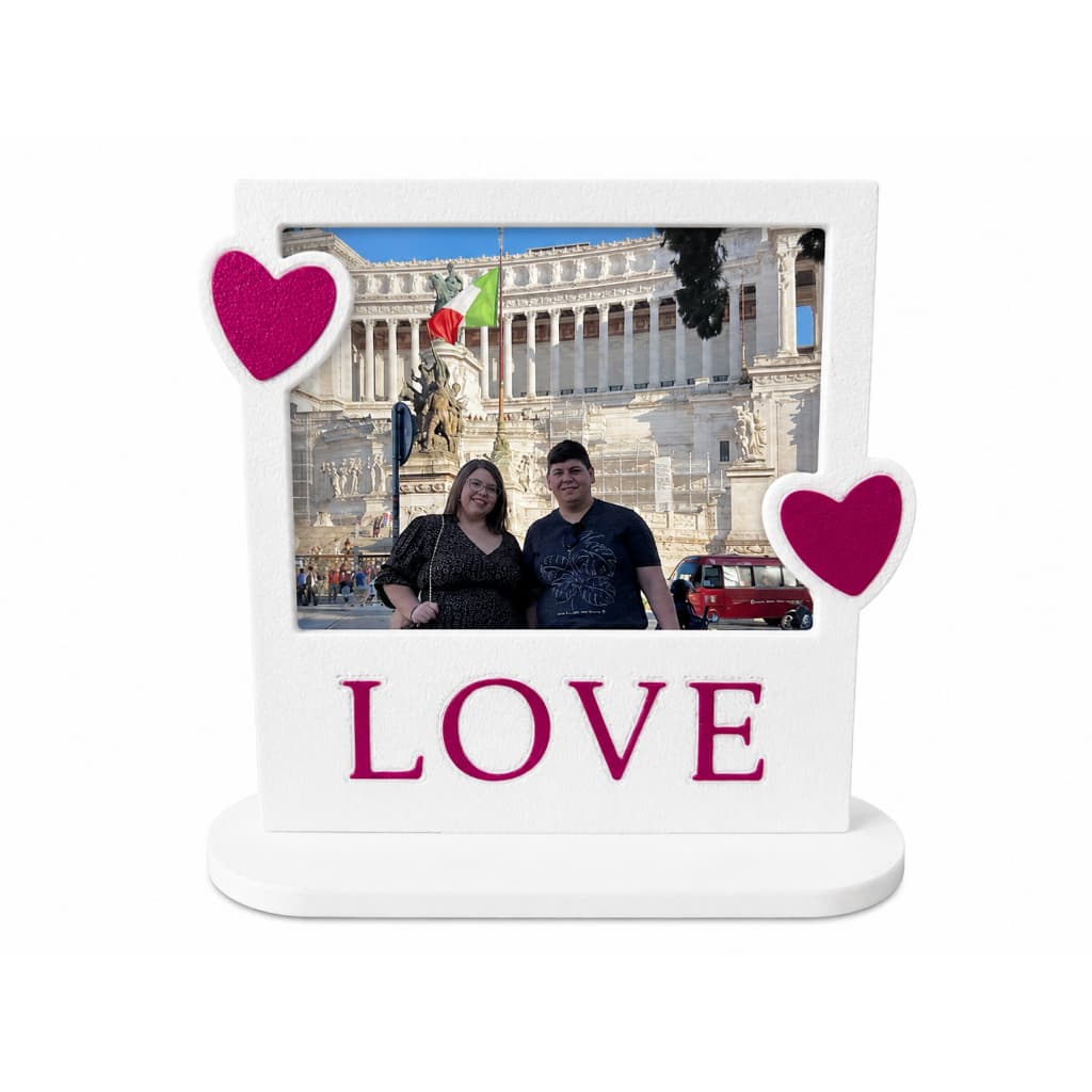 Porta-Retrato LOVE Personalizado com Base – Decoração e Memórias Especiais Impressão 3D
