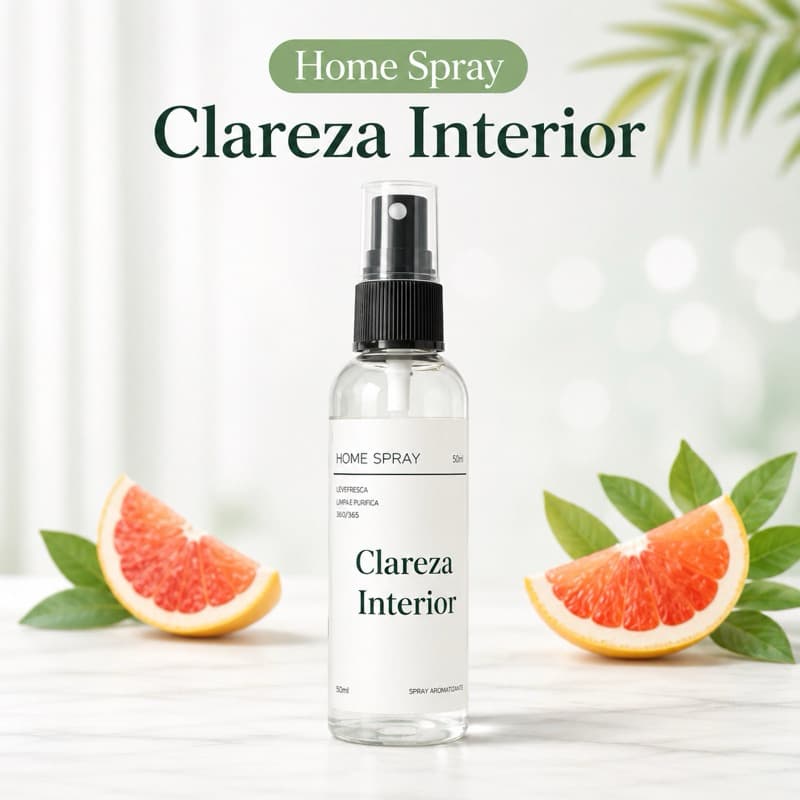 Perfume para casa | ultrafixação | Home Spray Clareza Interior 60ml Aromatizador Ambiente Grapefruit e Musgo de Carvalho