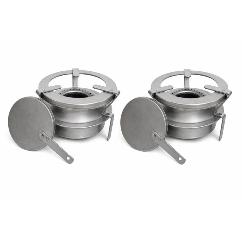 kit 2 "Fogareiro Portátil a Álcool Espiriteira Camping Trilha Pesca".