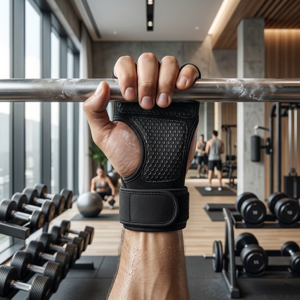 Luva Academia Com Munhequeira Musculação Treino Esportiva Luvas Ciclismo Ginástica Grip