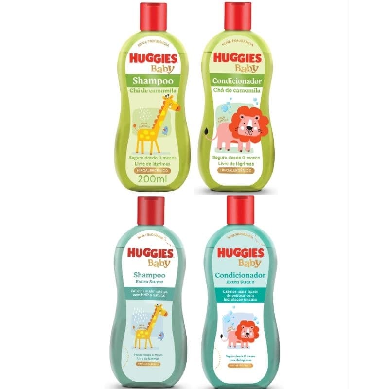 Huggies Kit Shampoo e Condicionador 200ml Camomila / Extra Suave