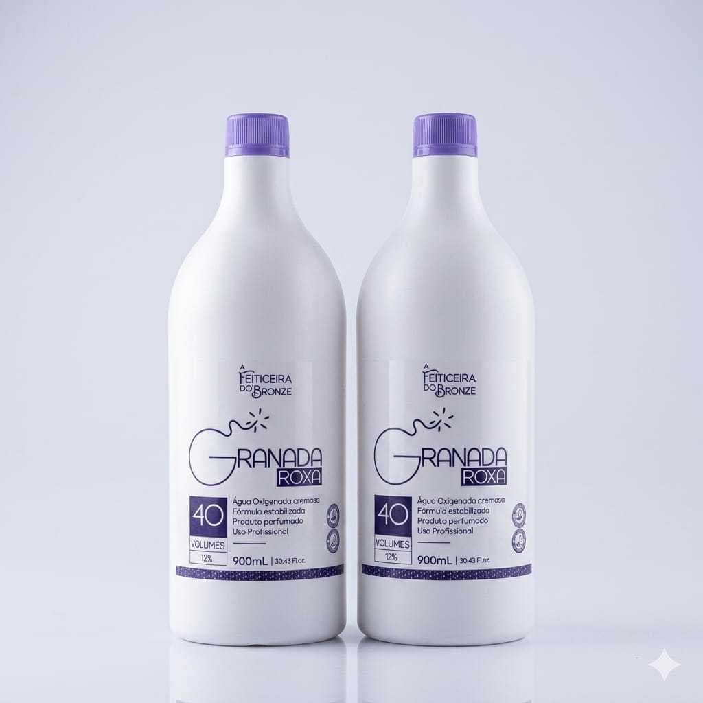 Água Oxigenada Roxa 40 volumes 900ml - Feiticeira do Bronze
