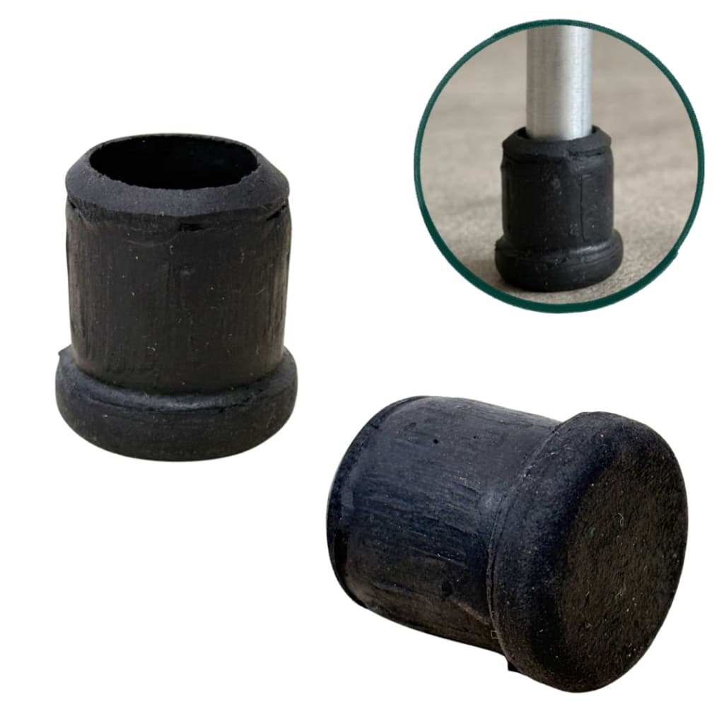 Kit 2 Ponteiras de Borracha Para Muleta Bengala Andador Antiderrapante 19MM 3/4P