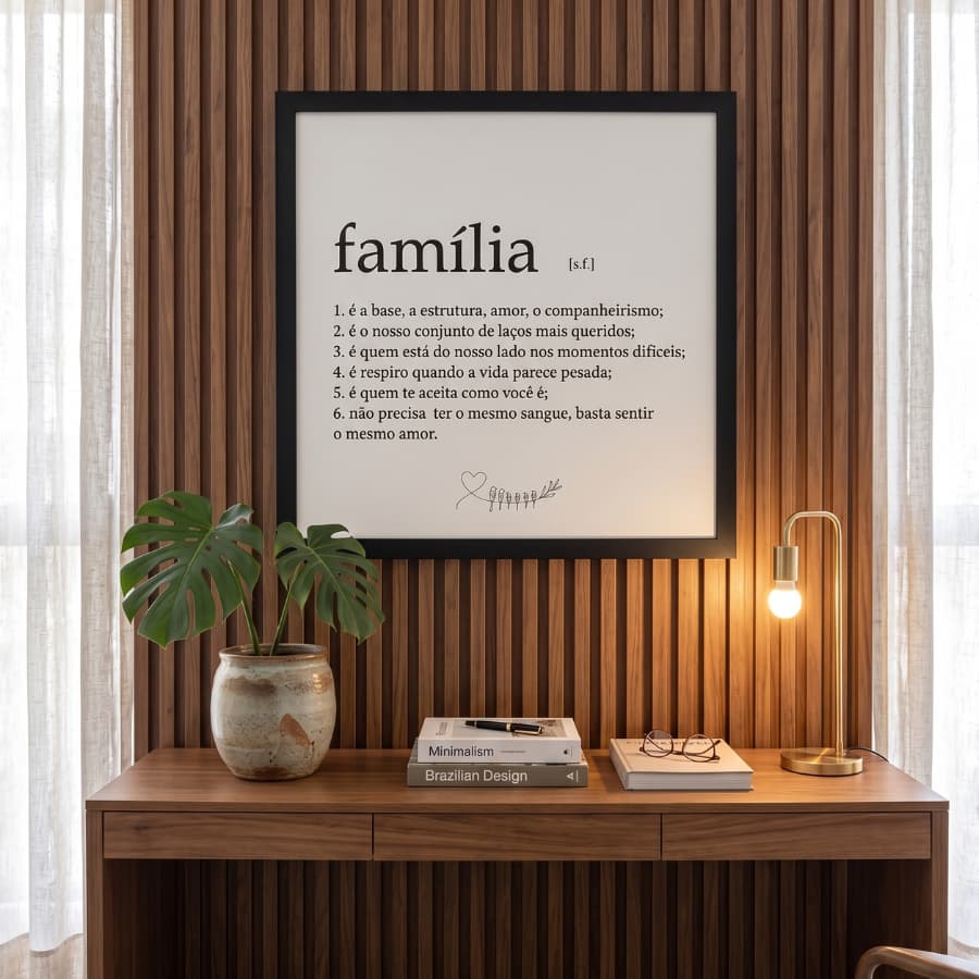Quadro Família Decorativo Decoração Afetiva para Sala, Hall e EscritórioPresente para Casa Nova e Família  Título 3
