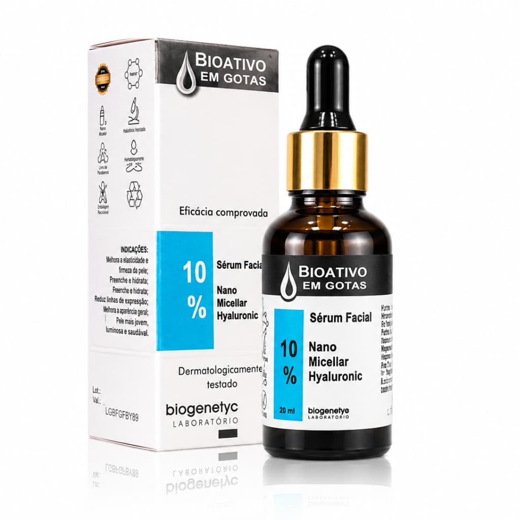 Sérum Ácido Hialurônico 10% Hidratação Profunda Antiidade Glow