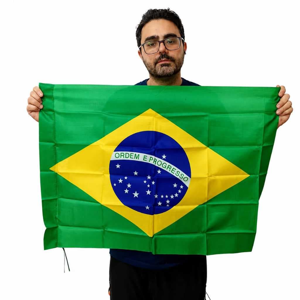 Bandeira do Brasil 80x59cm Decorativa - Copa do Mundo - Eventos - Festas - Torcida Premium
