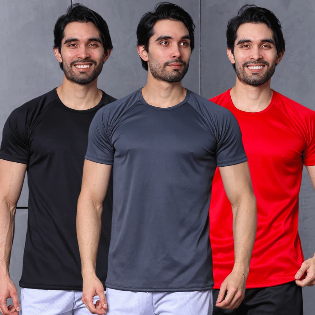 Kit 3 Camisetas Masculina Dry Fit Blusa Malha Fria Academia Treino