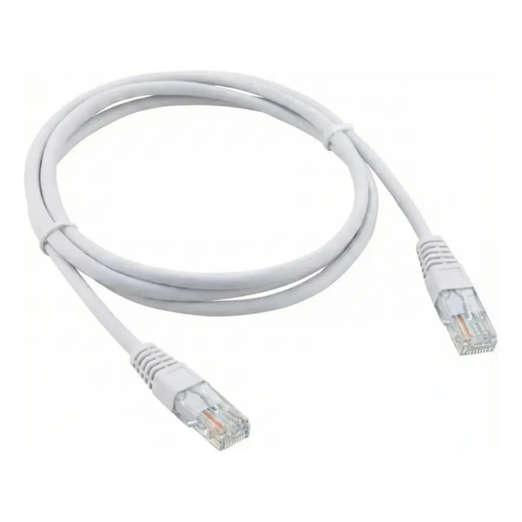 Cabo De Rede Cat5e Branco Ultra Velocidade 1,5 Metros RJ45 - I9