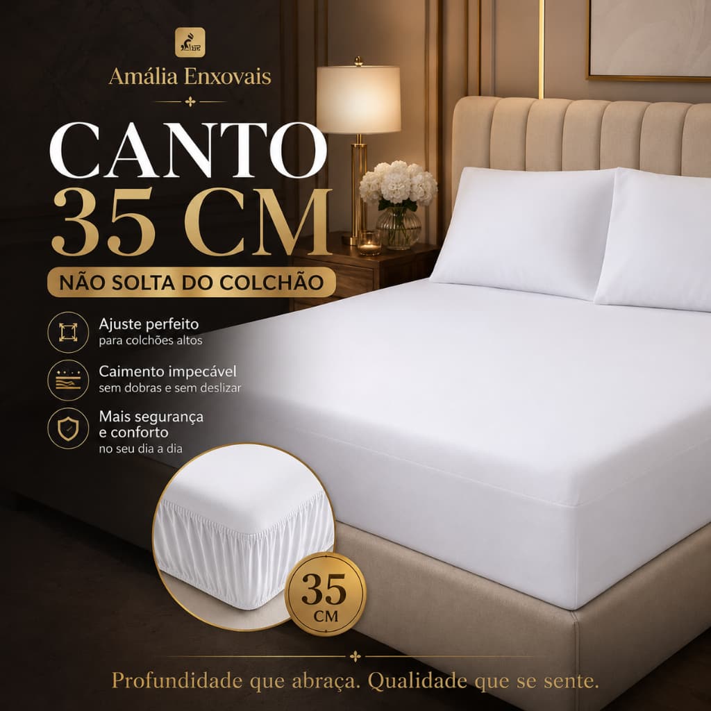 Lençol de Malha 100% Algodão 3 Peças com Elástico Canto 35cm Casal Queen King + 2 Fronhas