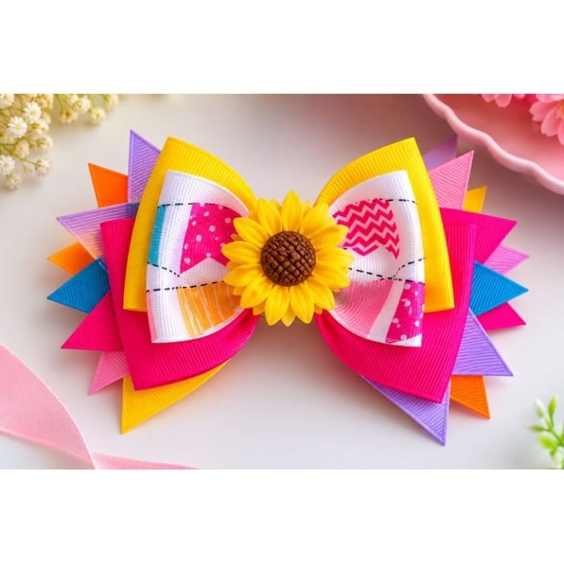 Laços de cabelo menina junino luxo rosa